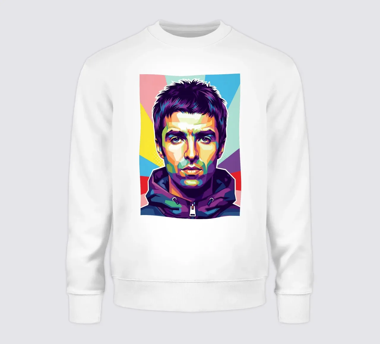 Ritratto pop art di Liam Gallagher felpa da Hantamrata