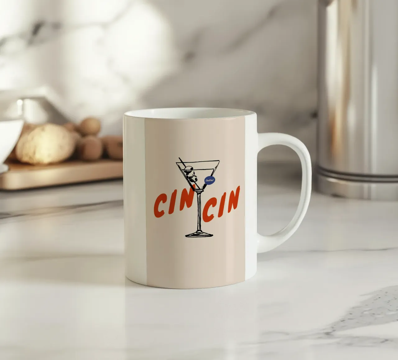 Boho Food 9 Cin Cin Cocktail tazza in ceramica da Boho Print Collection