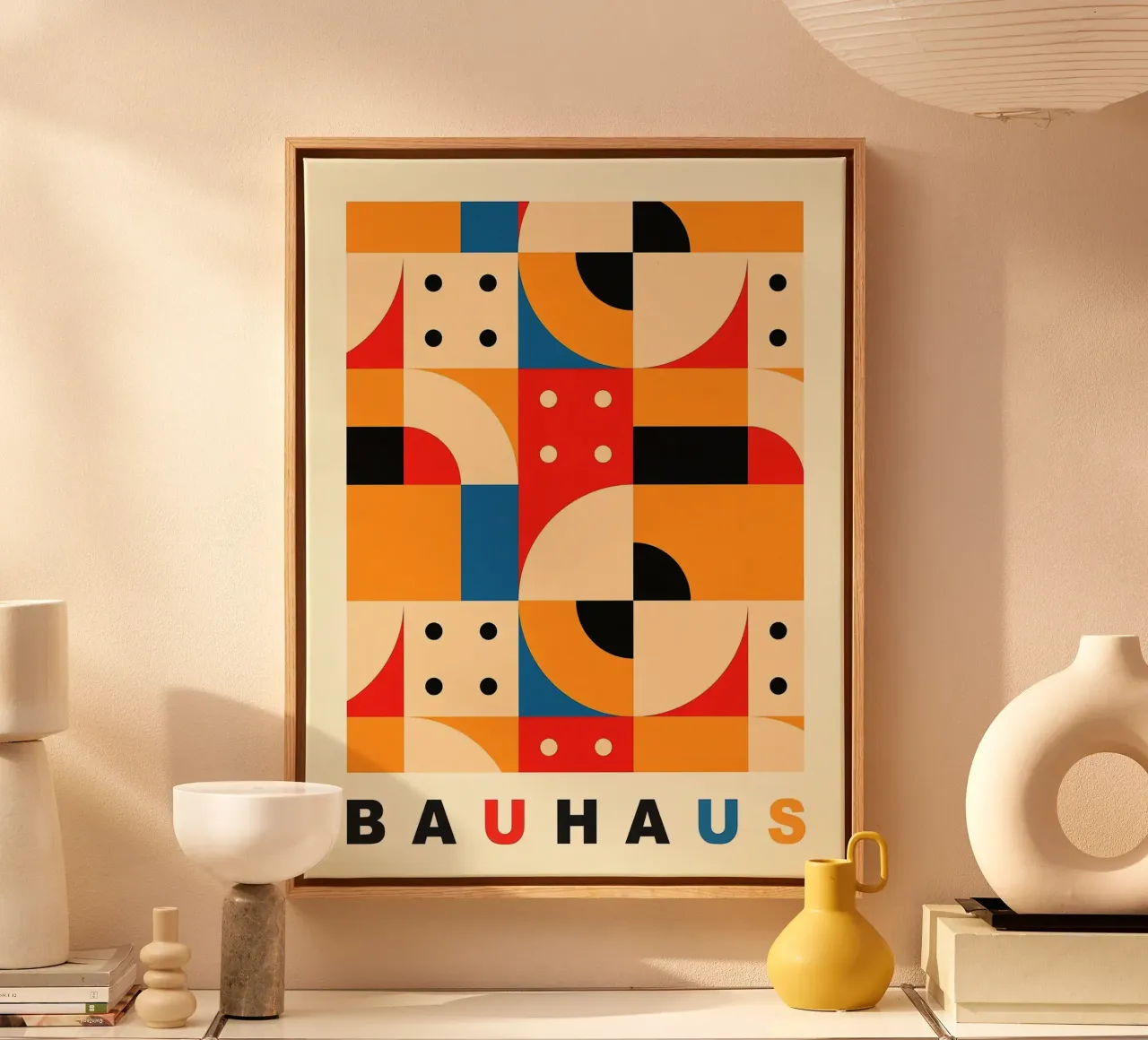 Bauhaus 1919 Leinwand mit Schattenfugenrahmen von Narciso
