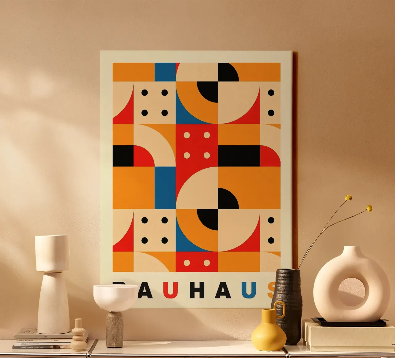 Bauhaus 1919 Leinwand mit Schattenfugenrahmen von Narciso