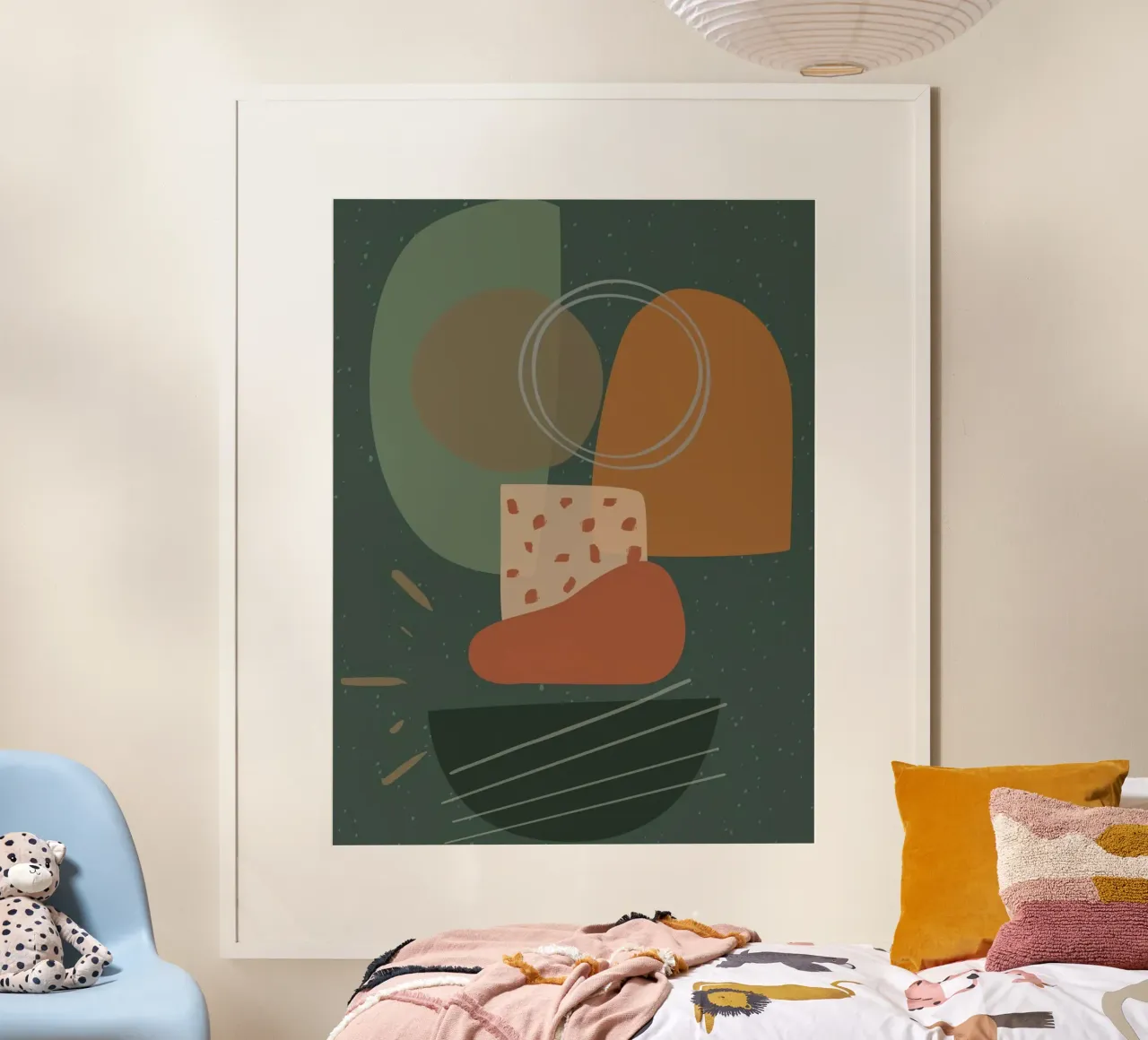 shape random food poster con telaio in plastica da comura