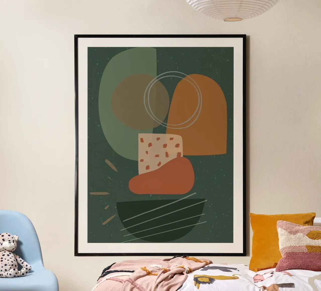 shape random food poster con telaio in plastica da comura