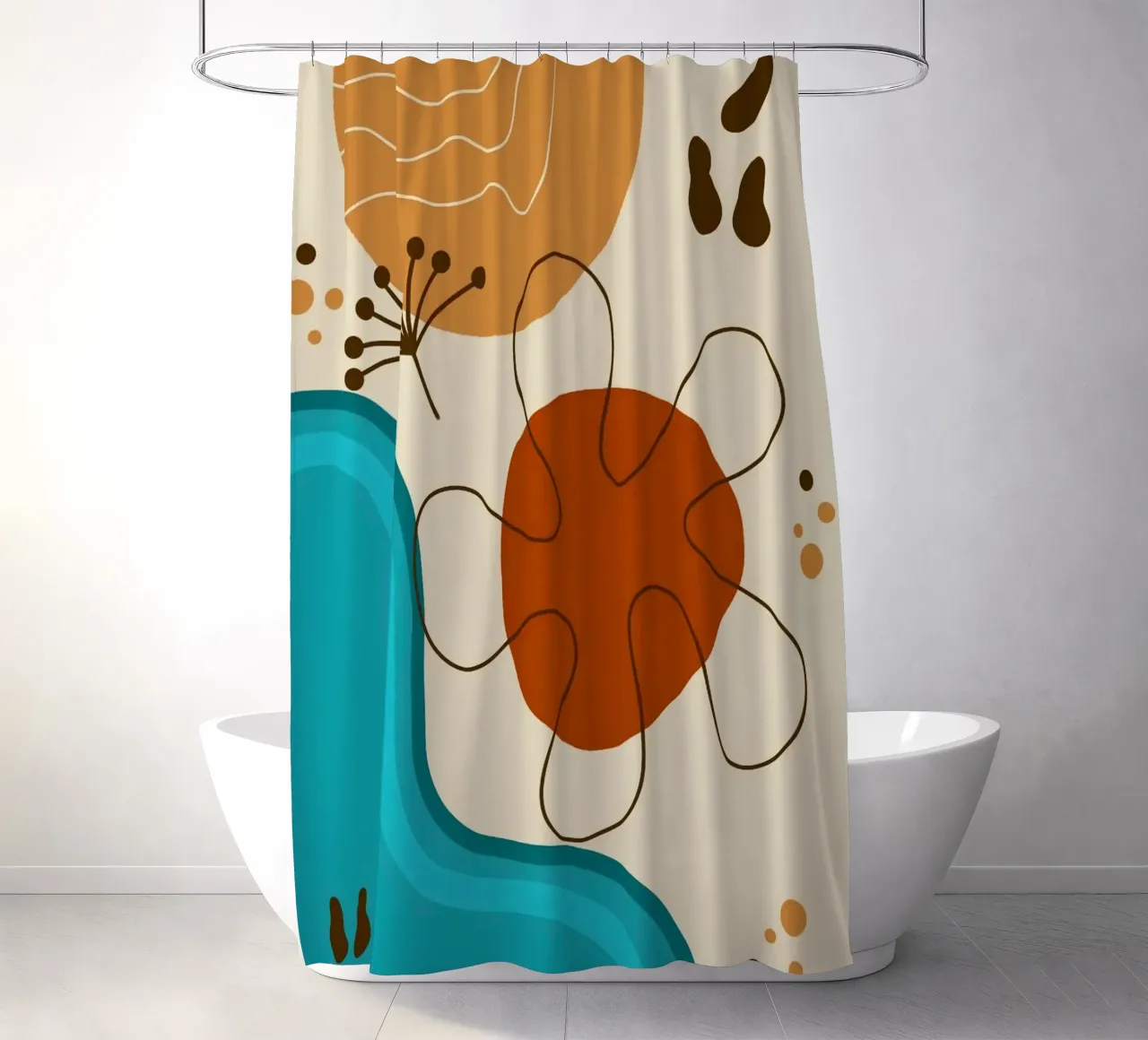 funny color shape tenda da doccia da comura