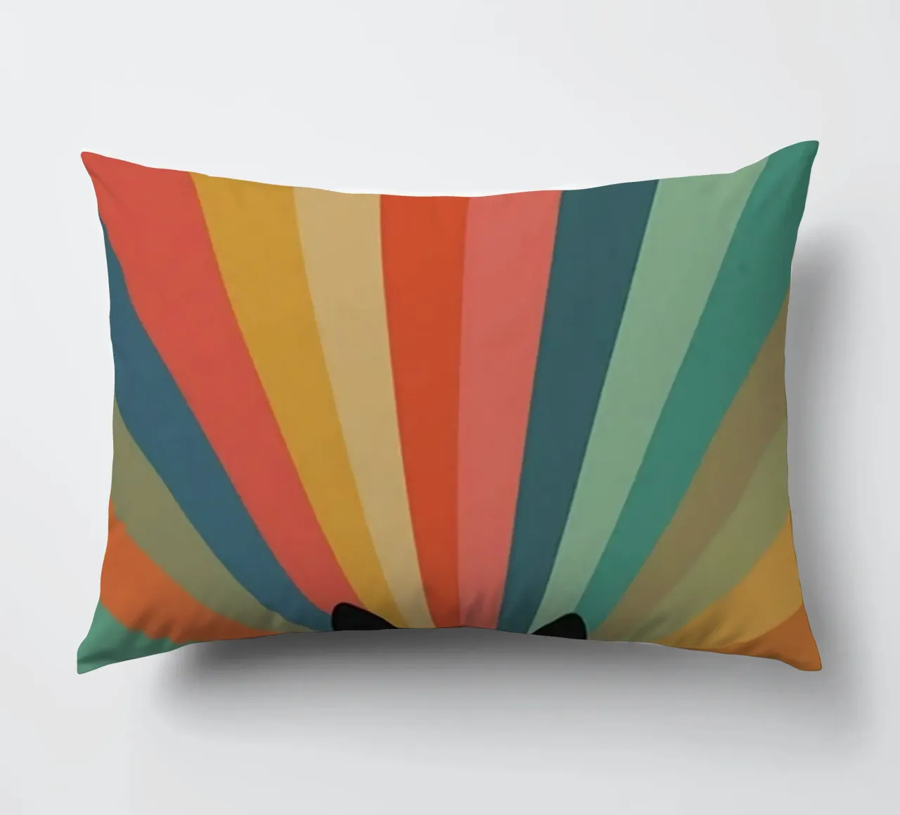 black cat in colorful shade cuscino da comura