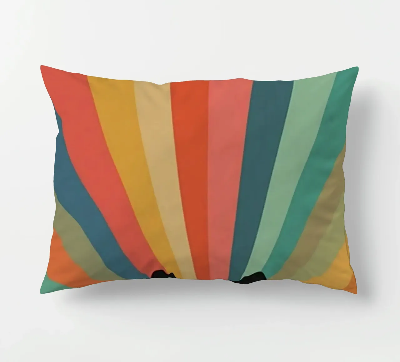 black cat in colorful shade cuscino da comura