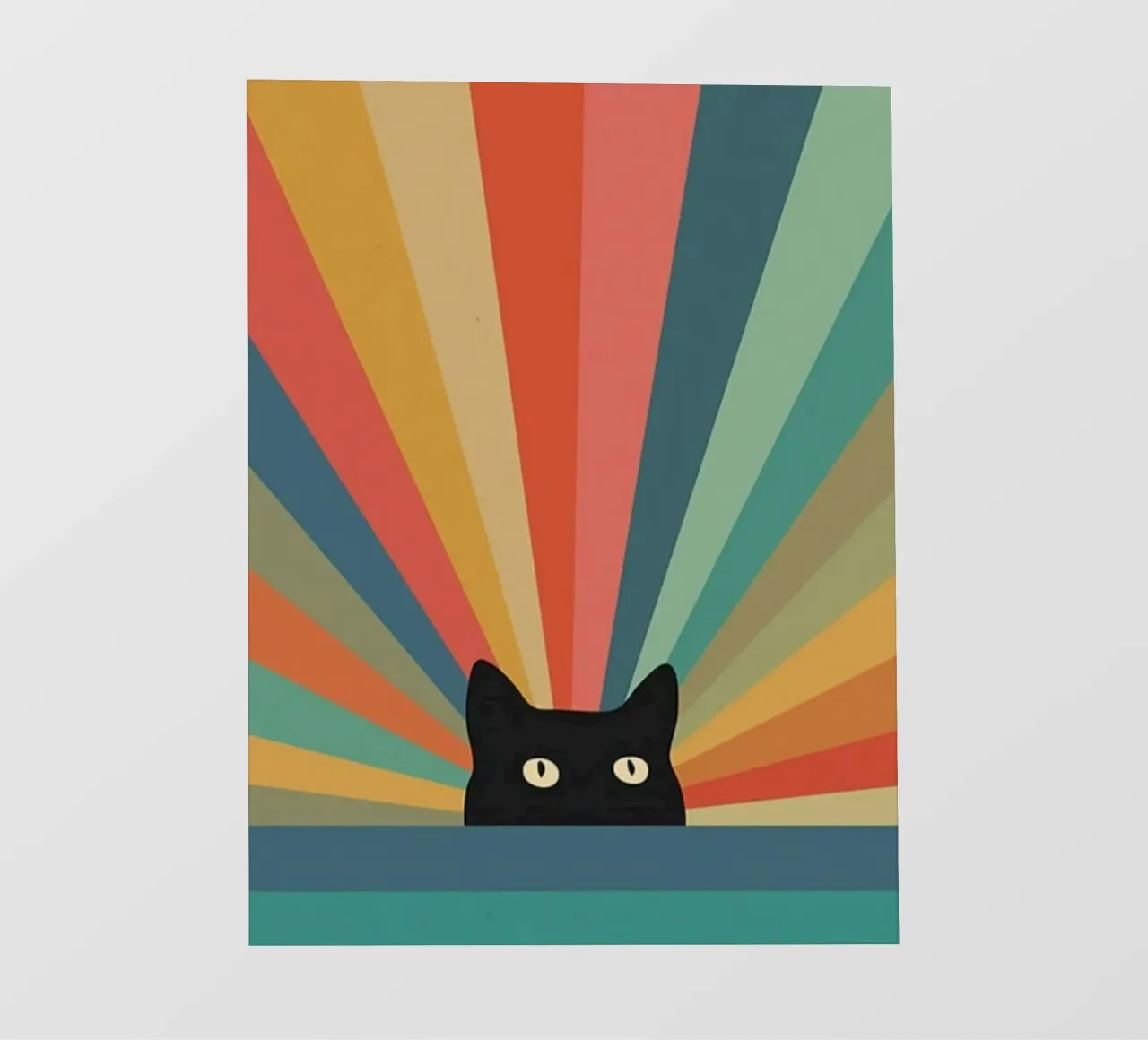 black cat in colorful shade pellicola backlit da comura