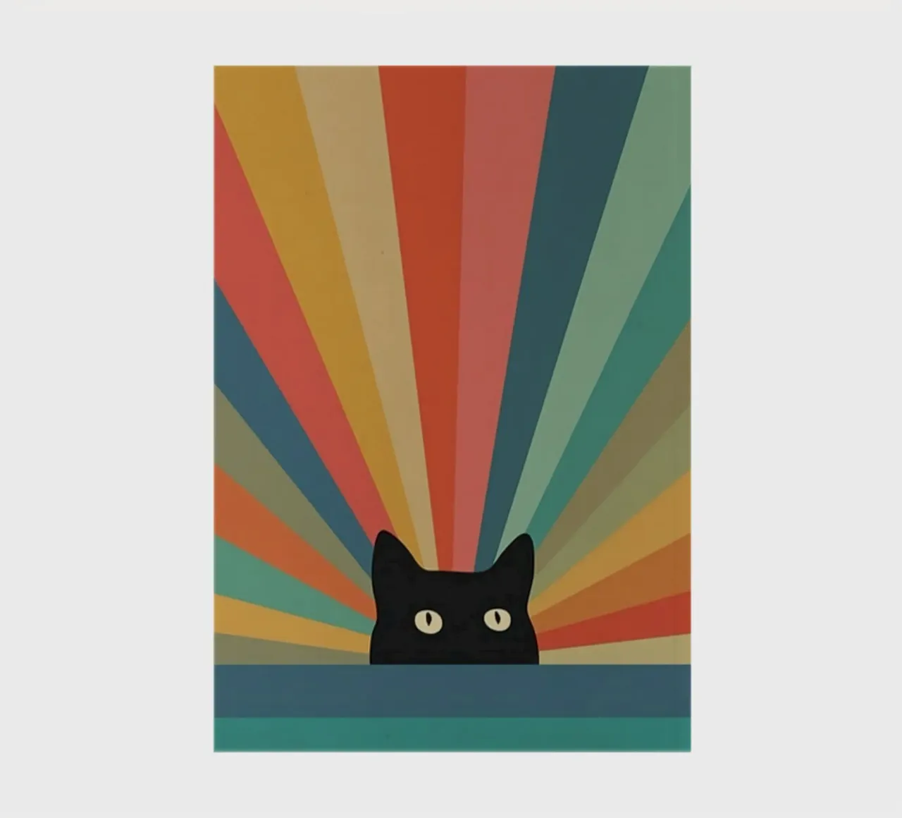 black cat in colorful shade notebook by comura