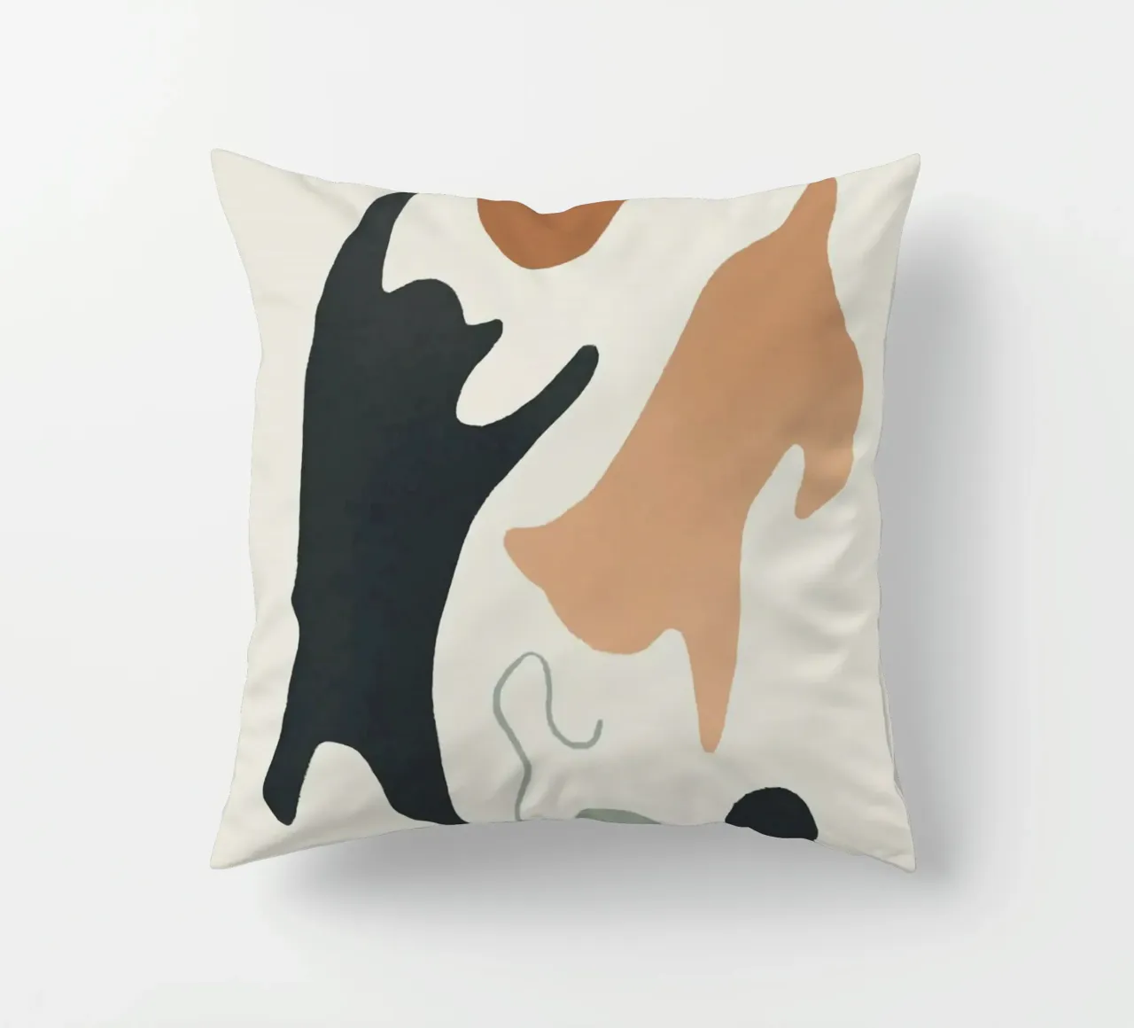 naughty cat play shape cuscino da comura