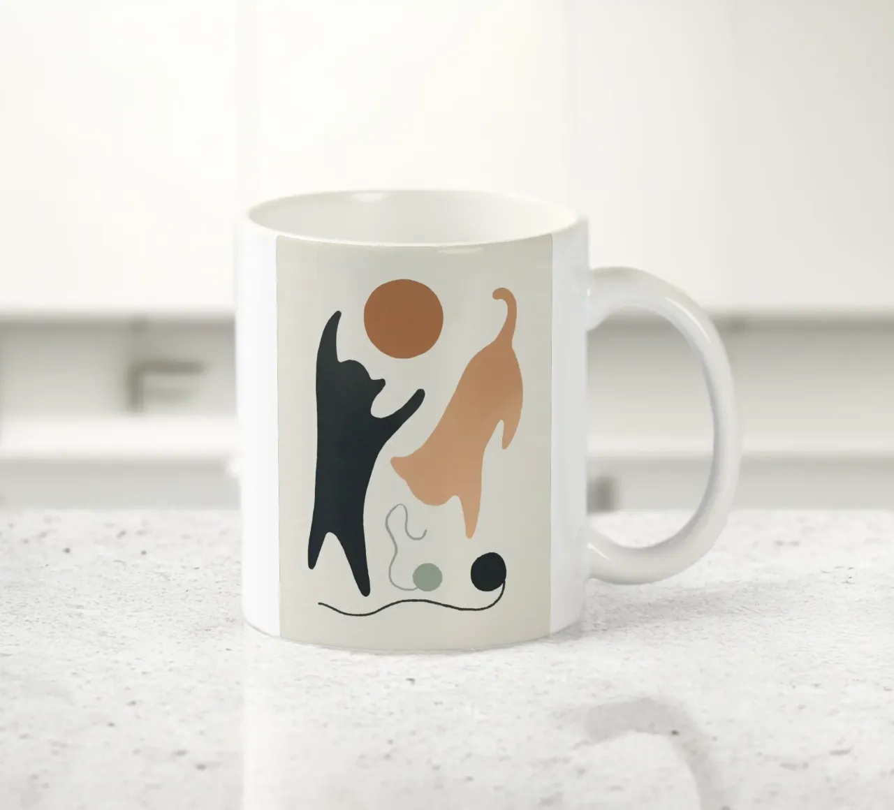 naughty cat play shape tazza in ceramica da comura