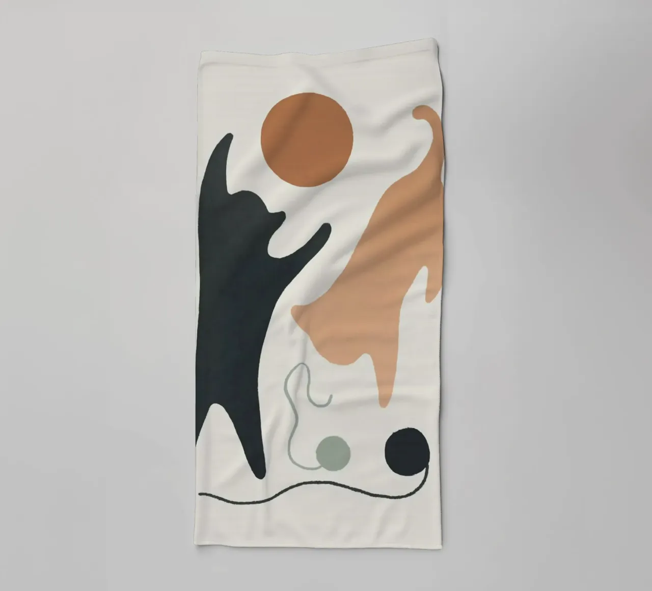 naughty cat play shape asciugamano da bagno da comura