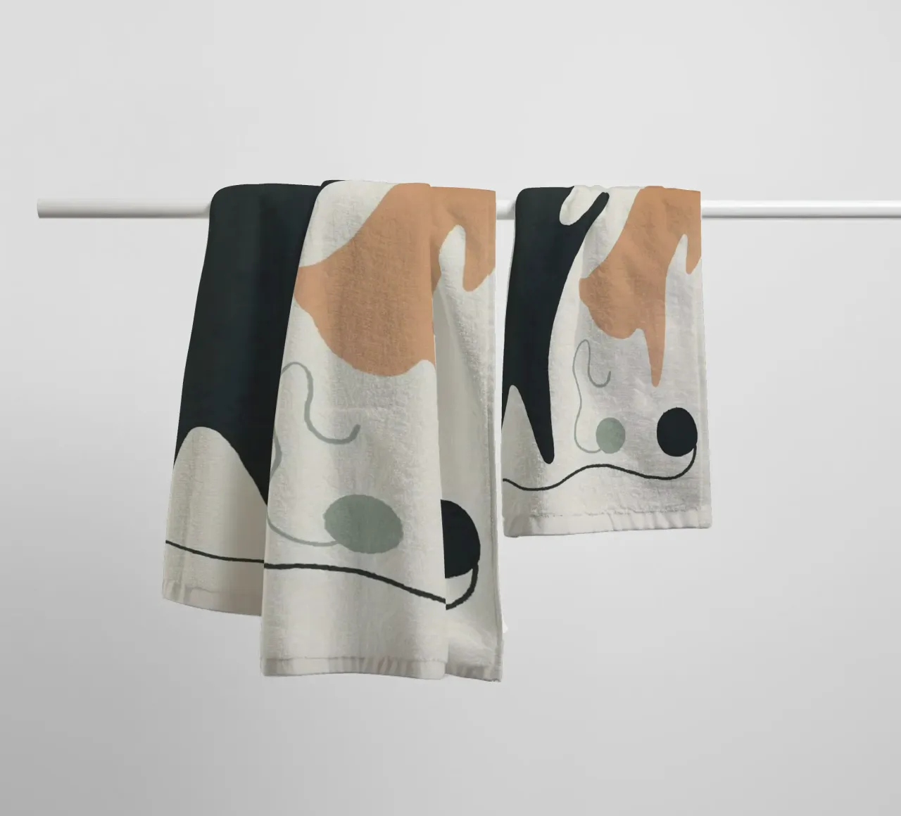 naughty cat play shape asciugamano da bagno da comura