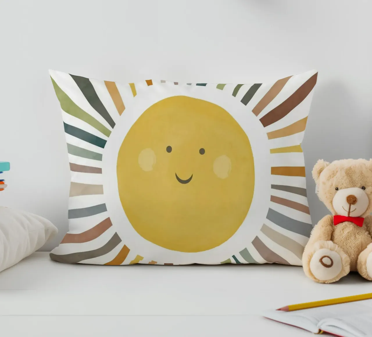 sun shine line colorful cuscino da comura