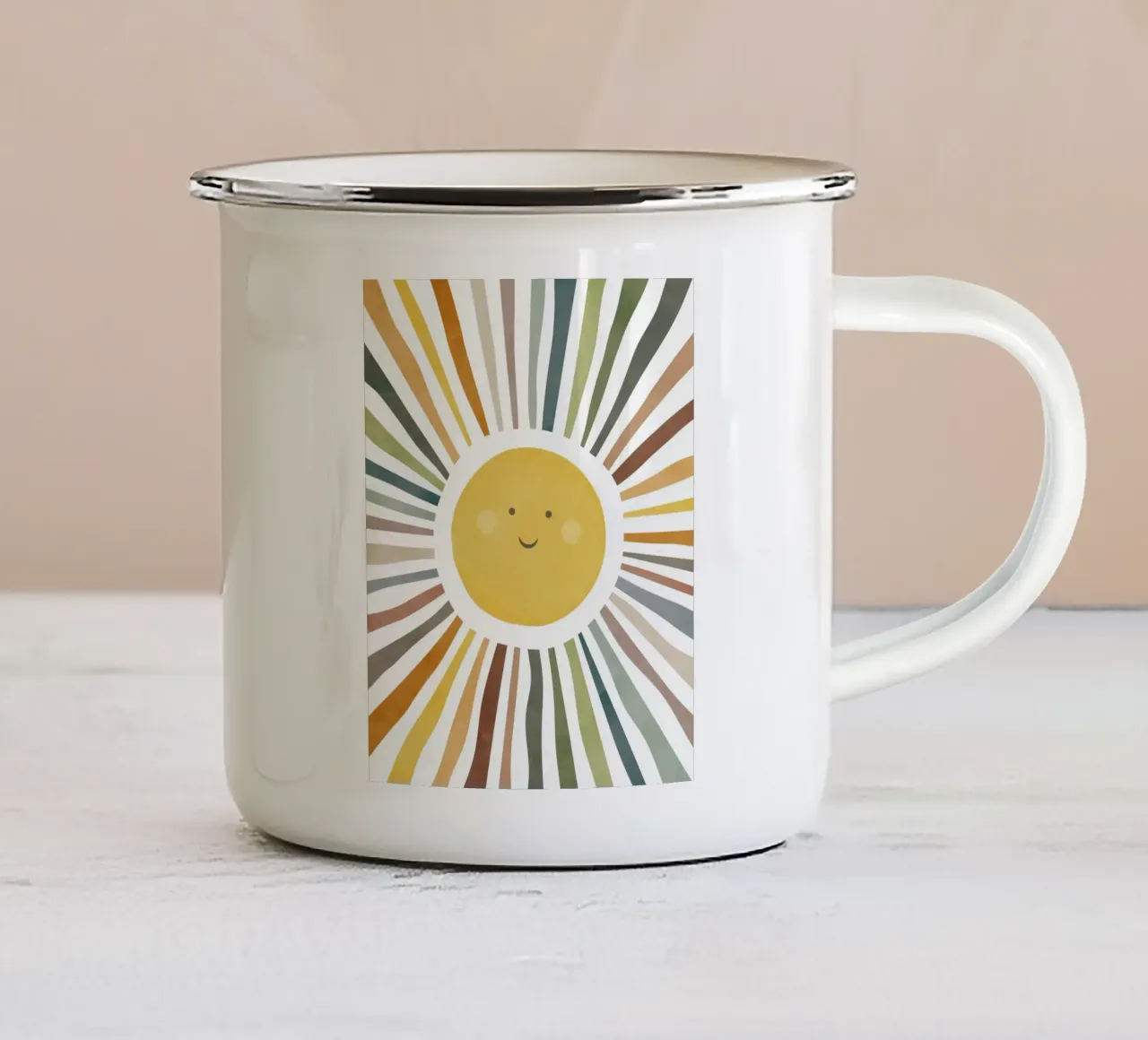 sun shine line colorful tazza in smalto da comura