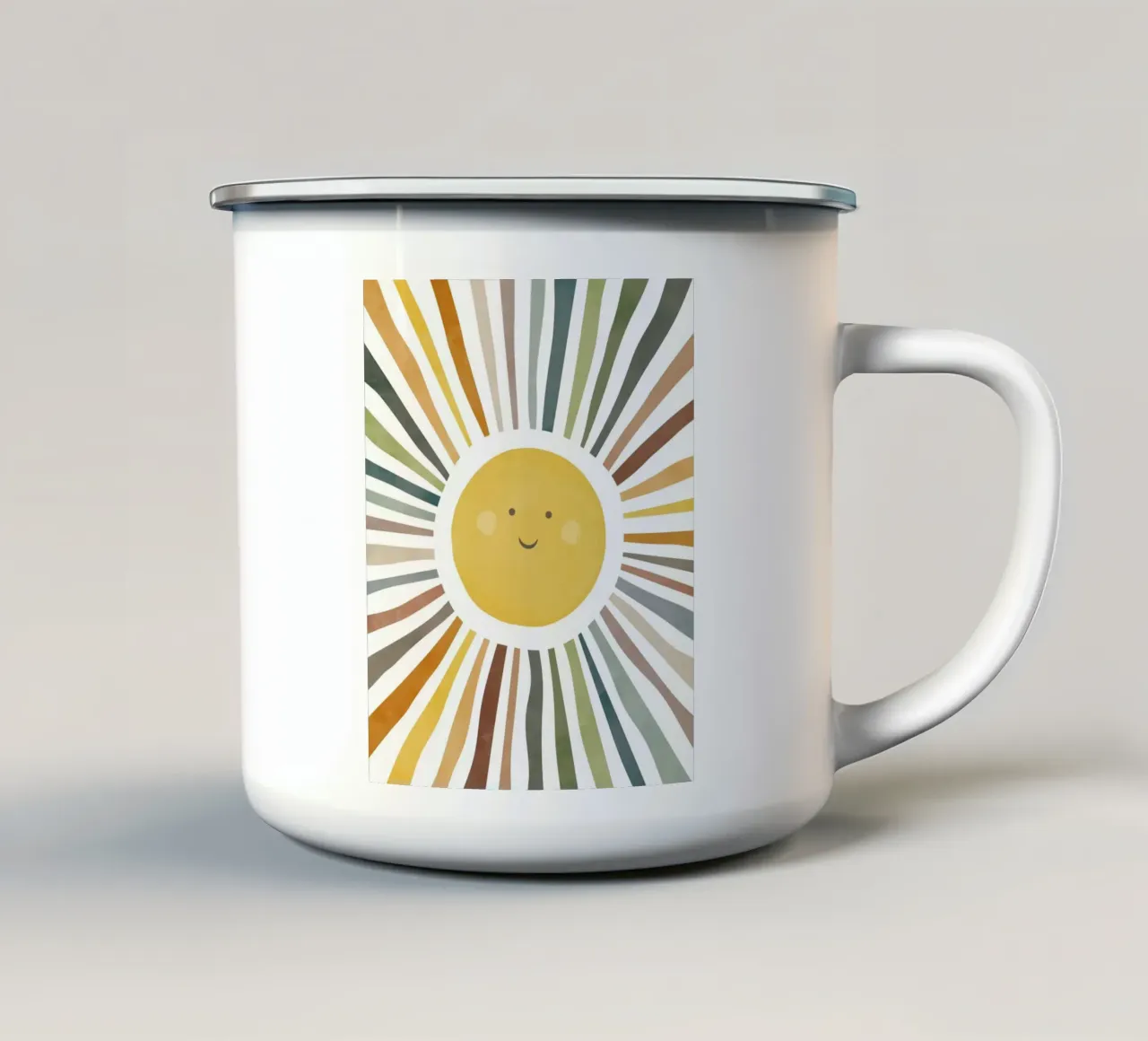 sun shine line colorful tazza in smalto da comura