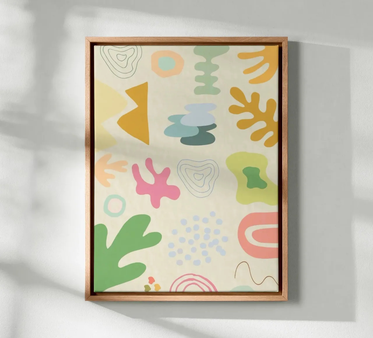 symbol colorful funny canvas with Floater frame by Josum