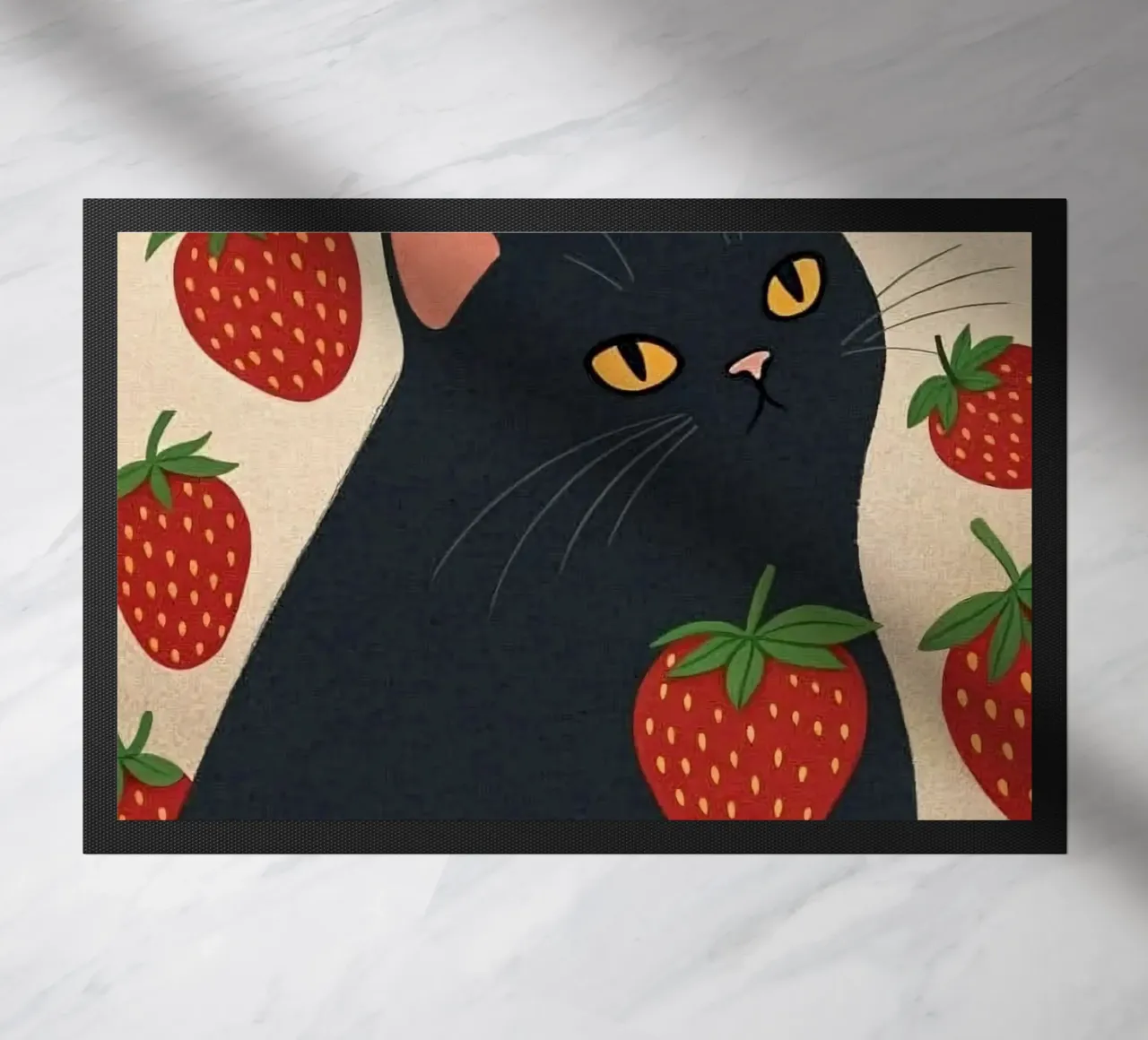 cat with strawberry shape zerbino da comura