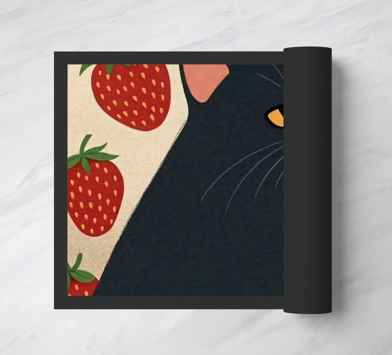 cat with strawberry shape zerbino da comura