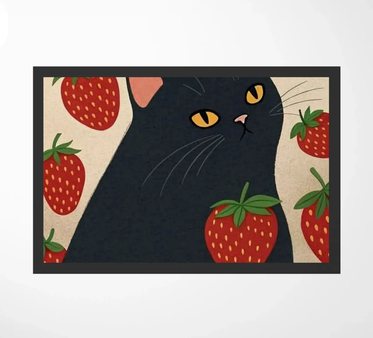 cat with strawberry shape zerbino da comura
