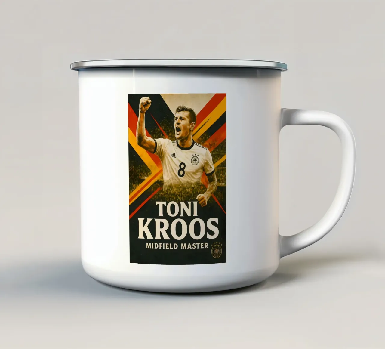 Toni Kroos tazza in smalto da Cyberpunk Canvas