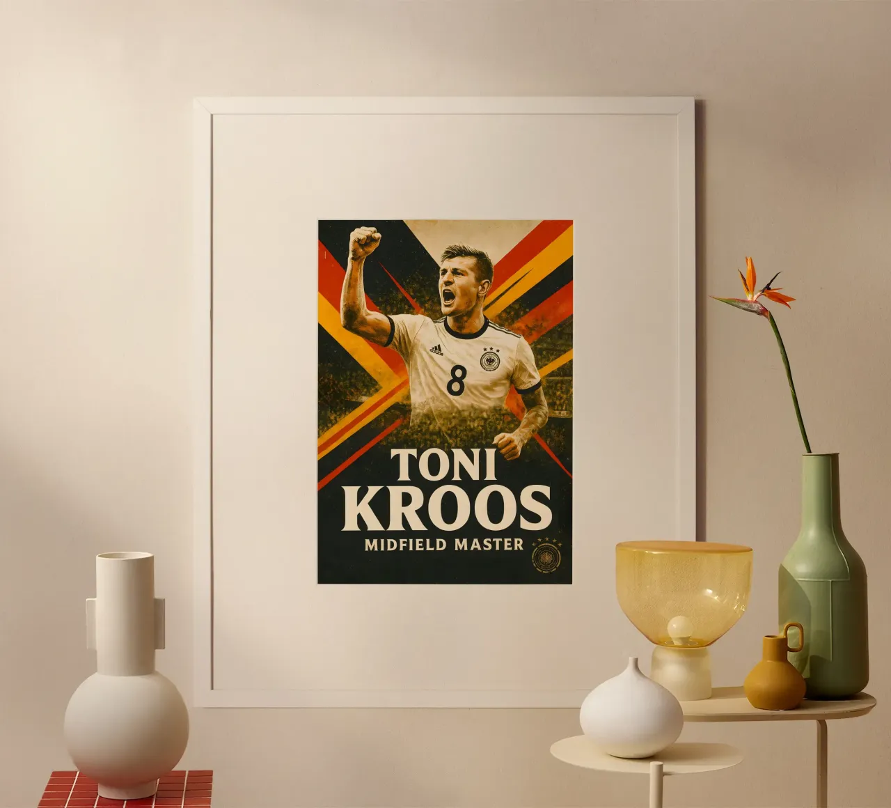 Toni Kroos poster con telaio in plastica da Cyberpunk Canvas