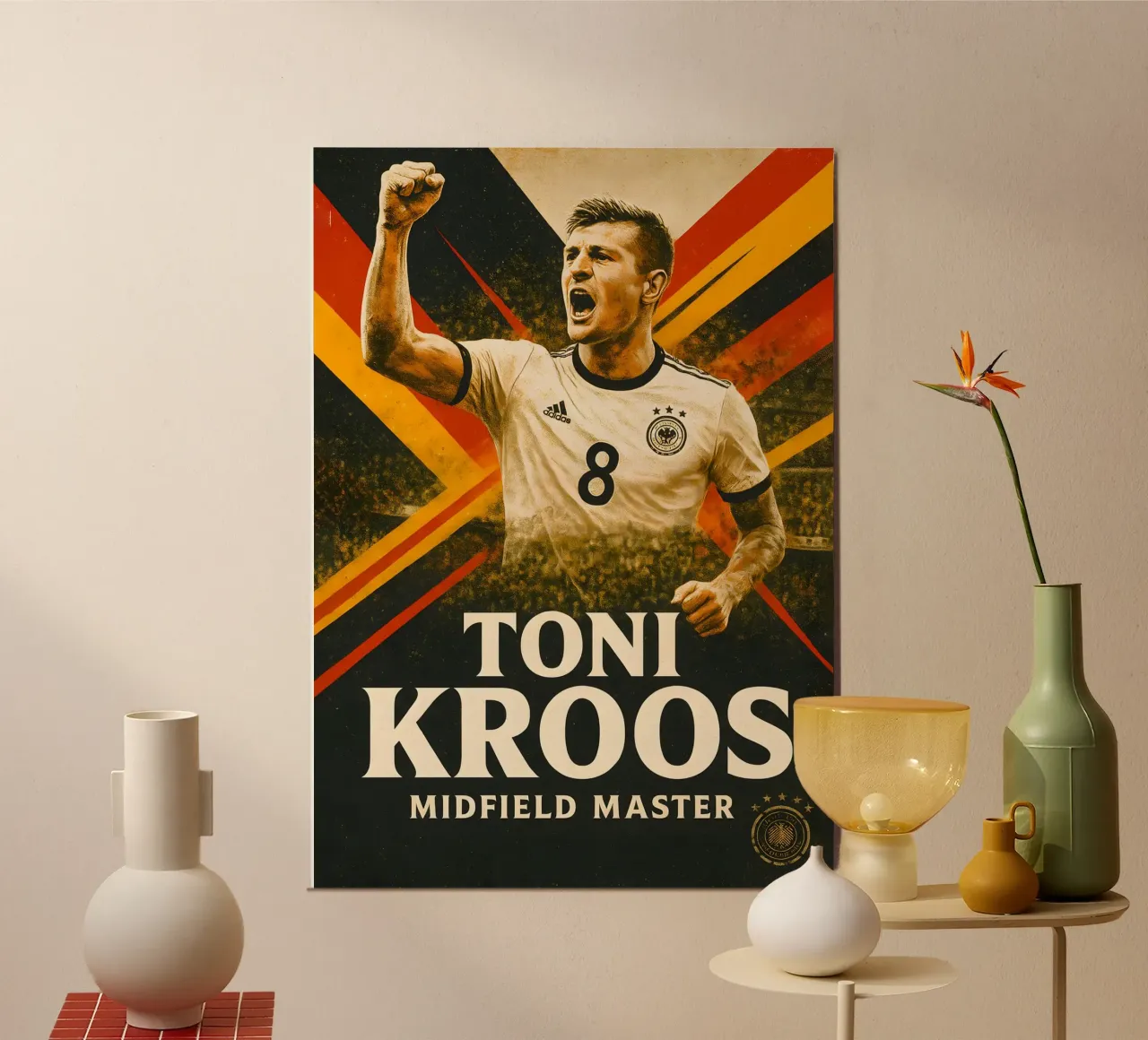 Toni Kroos poster con telaio in plastica da Cyberpunk Canvas