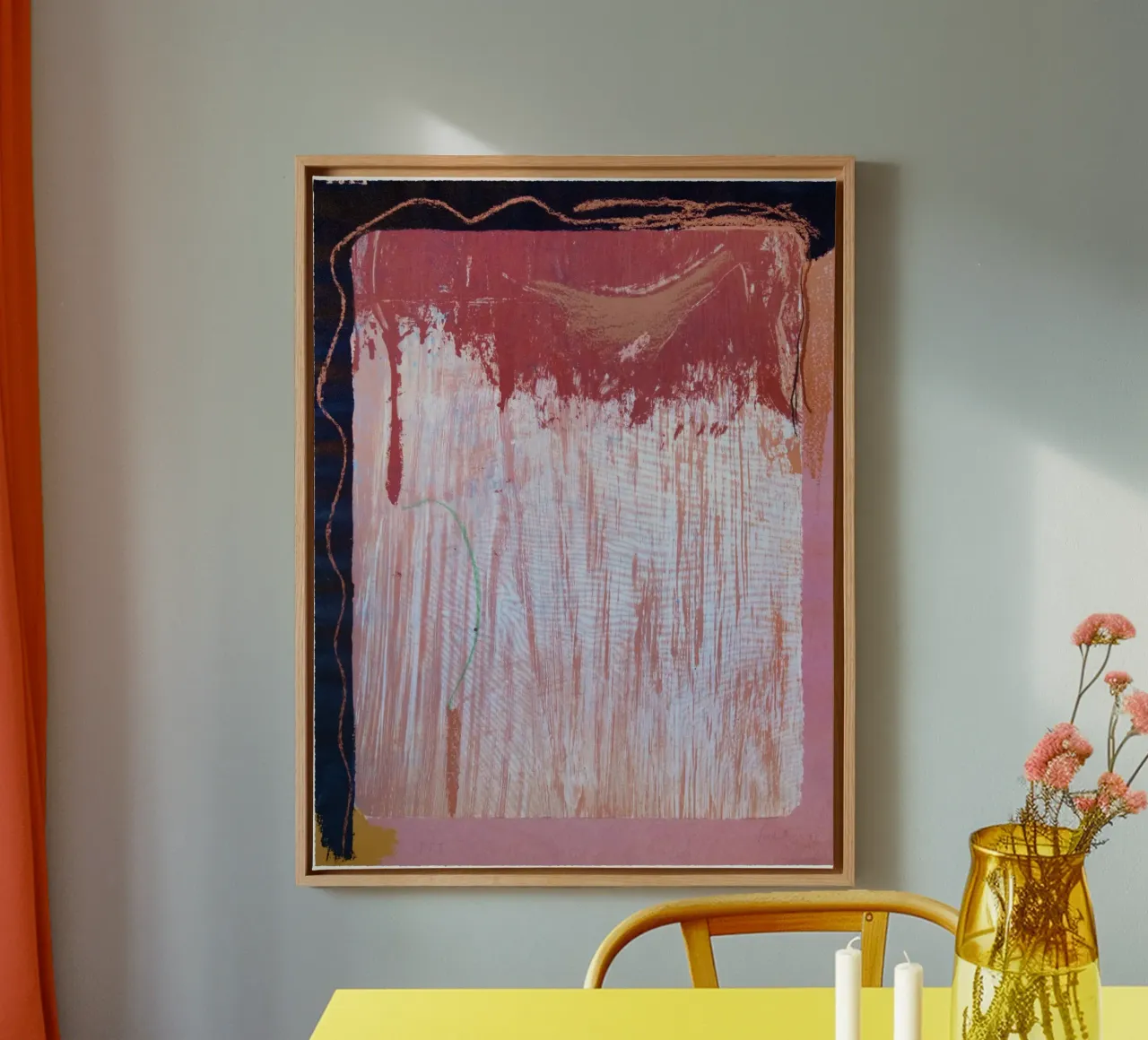 Segno tribale di Helen Frankenthaler tela con Cornice a cassetta da The Dillart