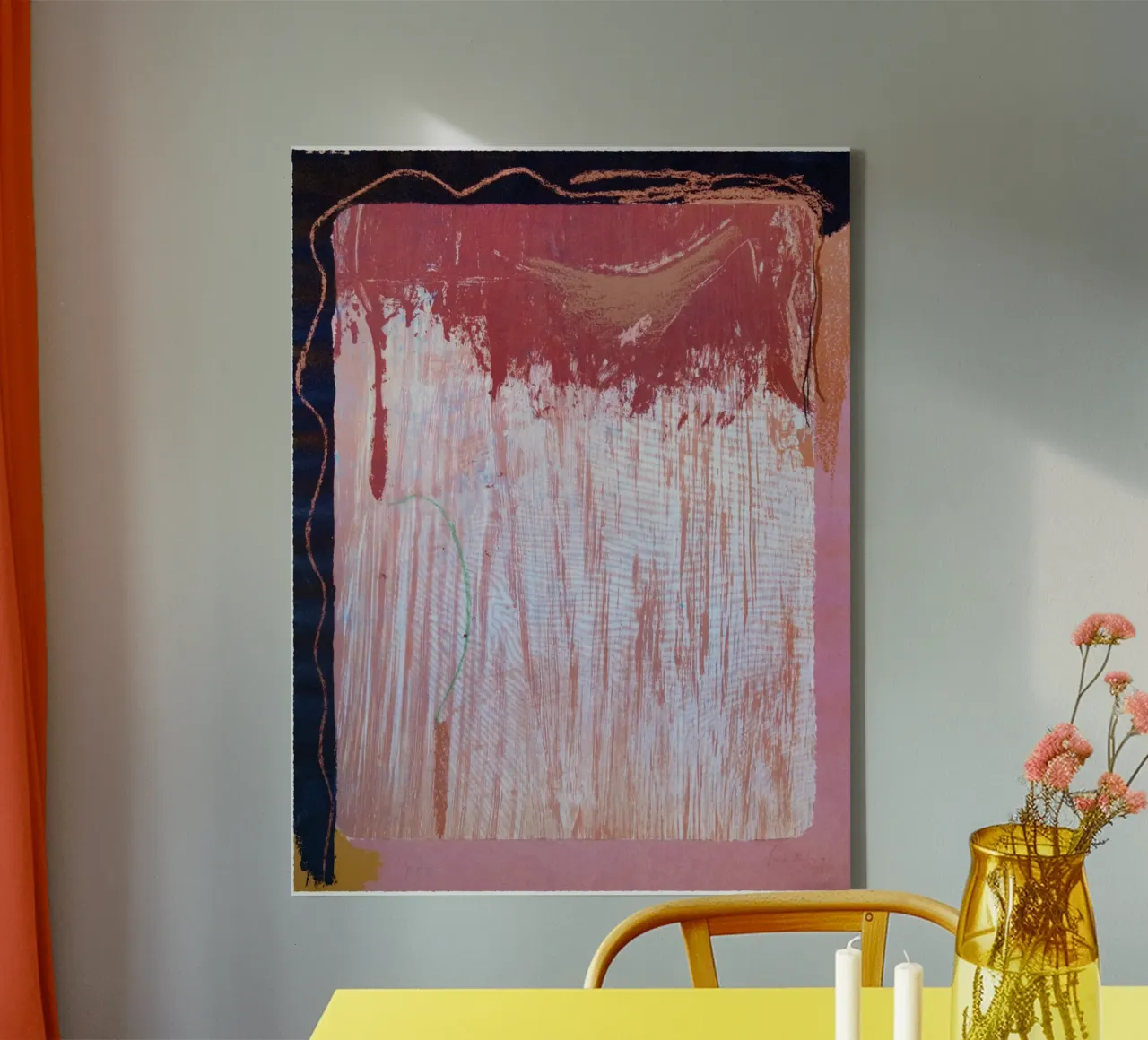 Segno tribale di Helen Frankenthaler tela con Cornice a cassetta da The Dillart