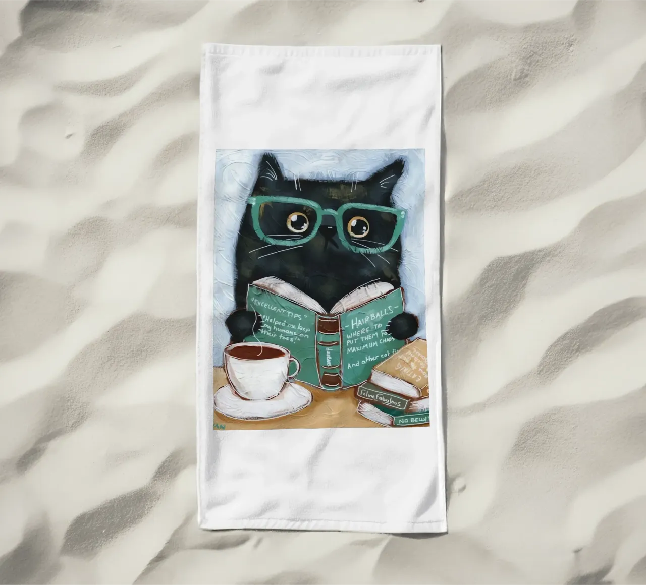 Lecture des chats serviette de plage de Arjun