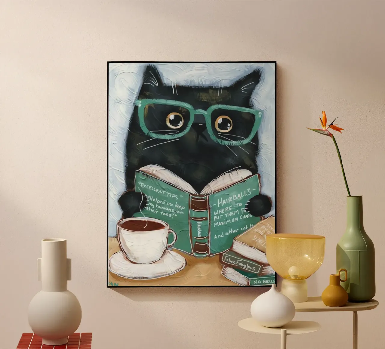Lecture des chats plexiglas de Arjun