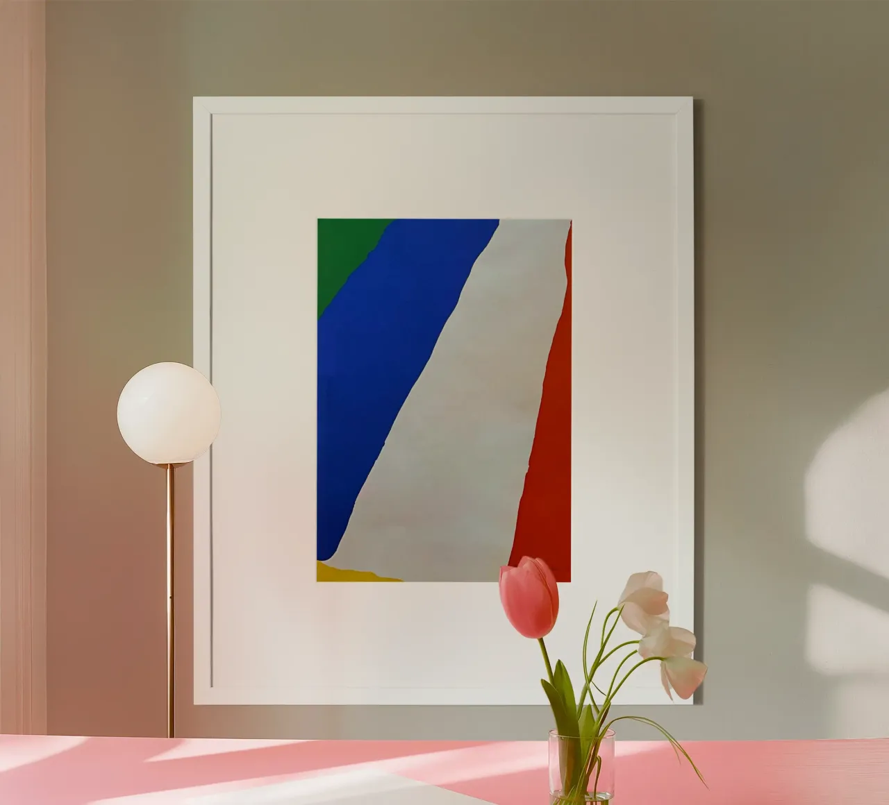 Helen Frankenthaler Untitled (Harrison 11) Poster mit Aluminium Rahmen von The Dillart