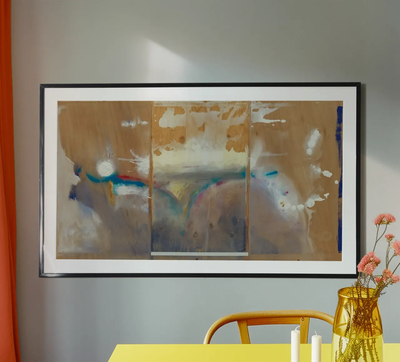 Helen Frankenthaler Madama Butterfly poster con telaio in legno da The Dillart