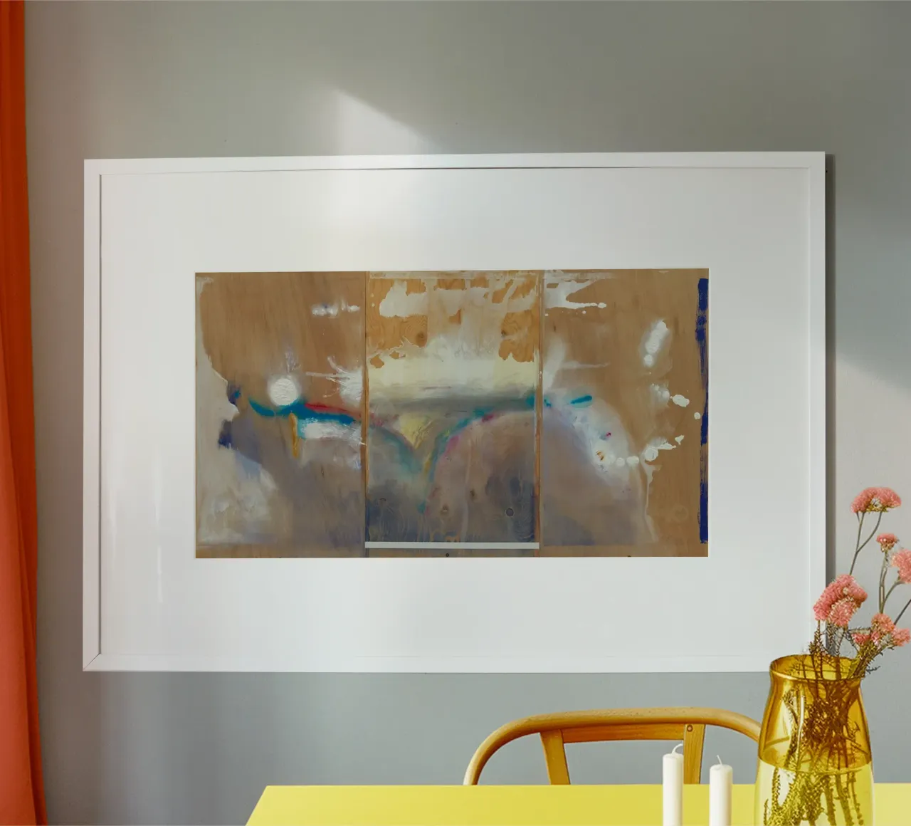 Helen Frankenthaler Madama Butterfly poster con telaio in legno da The Dillart