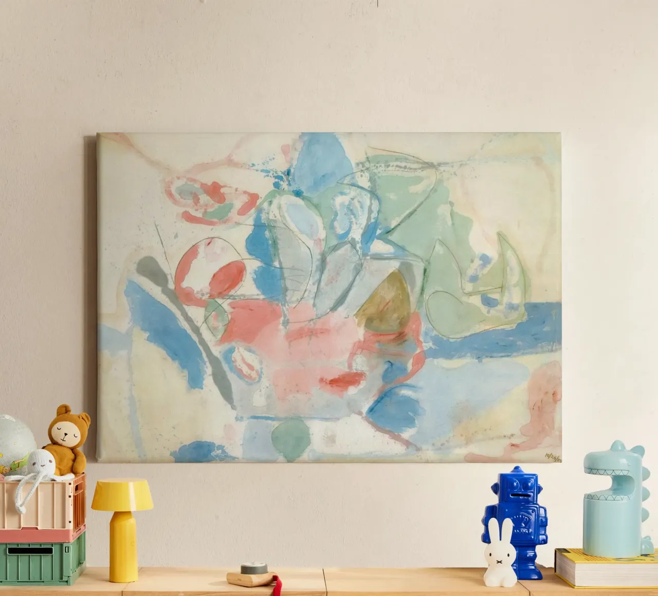 Helen Frankenthaler Bergen en zee canvas met Baklijst van The Dillart