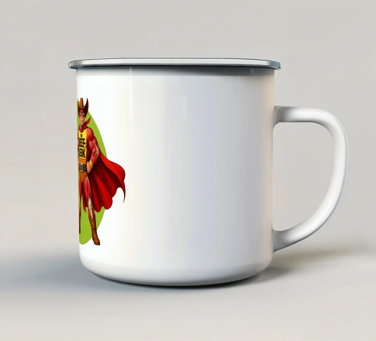 THE BEEF JERK tazza in smalto da Vintage Van Gogh