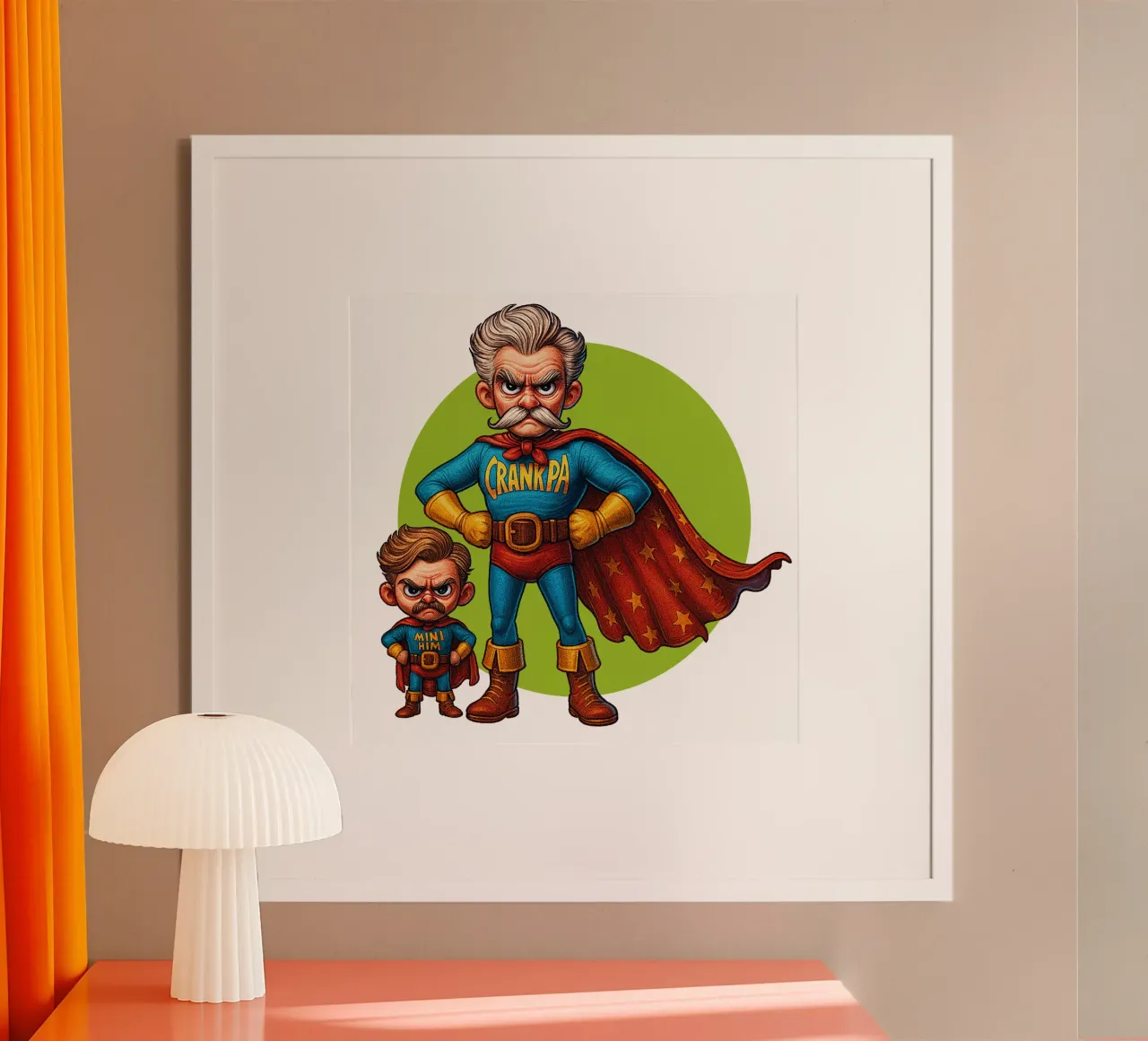 CRANKPA & MINI HIM ... poster con telaio in alluminio da Vintage Van Gogh
