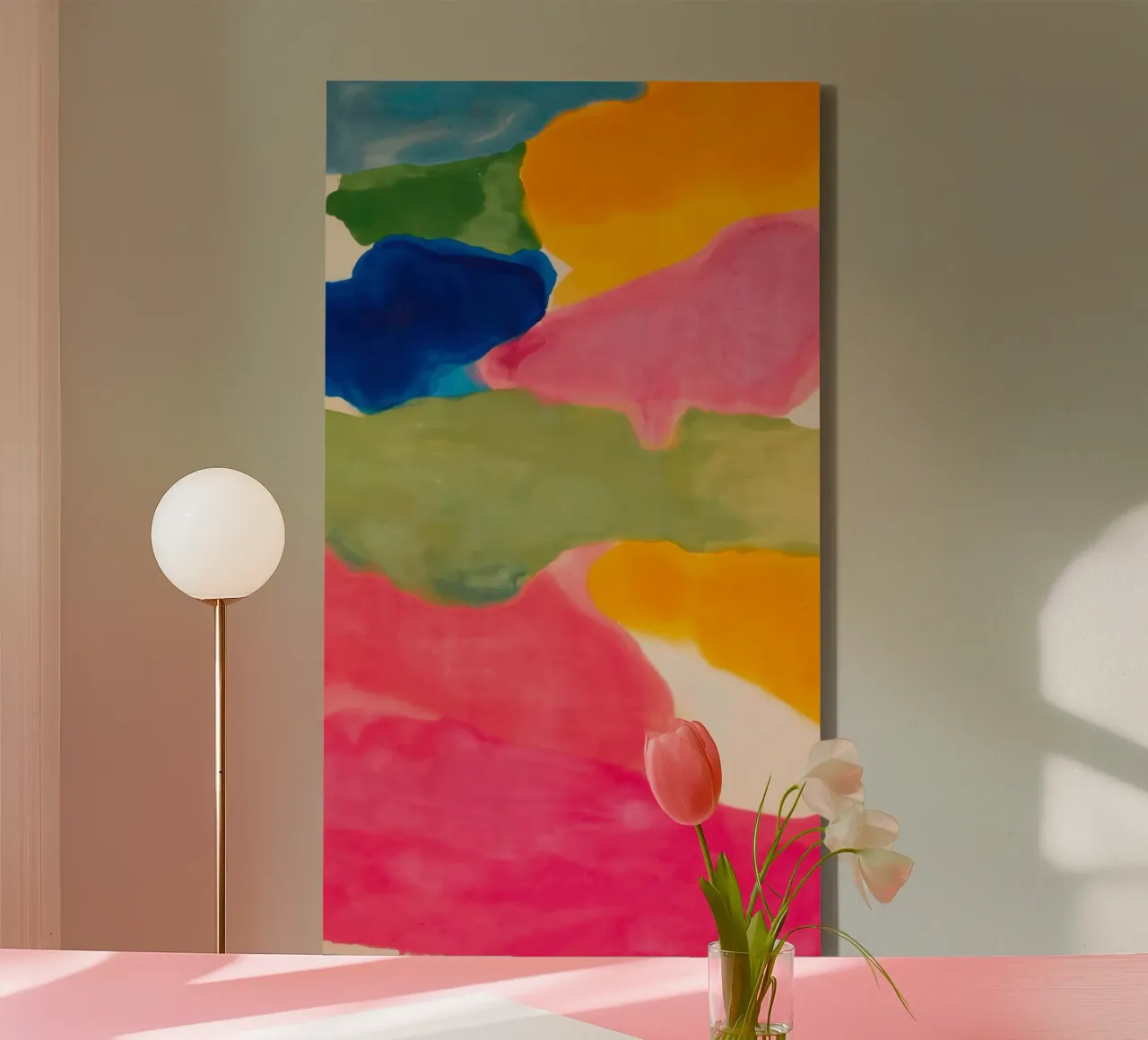 Helen Frankenthaler Tutti Frutti canvas met Baklijst van The Dillart
