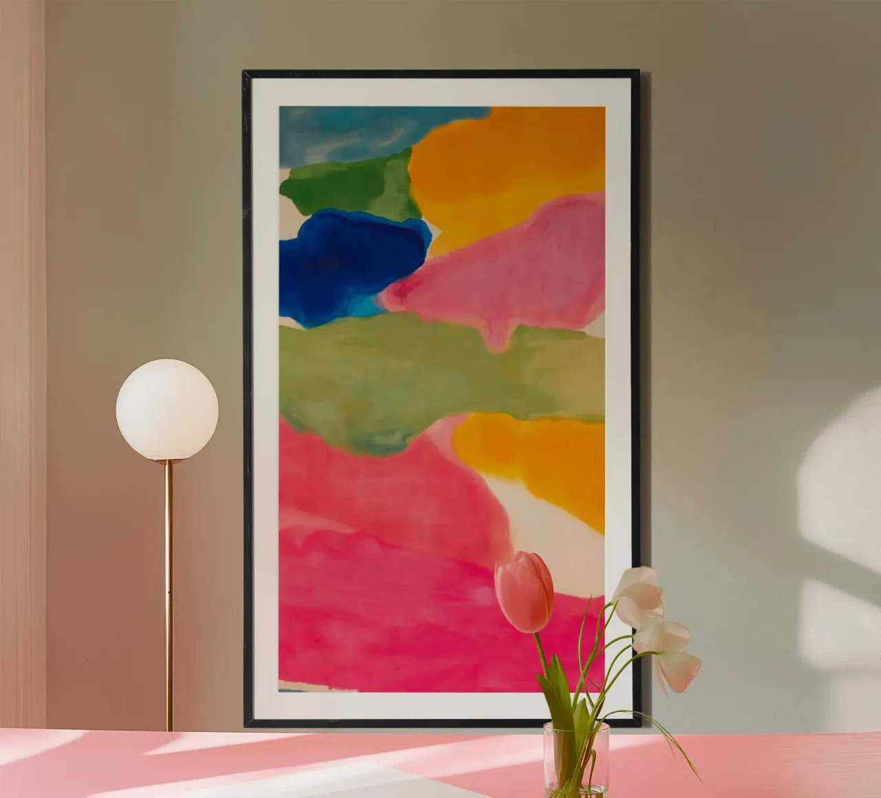 Helen Frankenthaler Tutti Frutti poster con telaio in legno da The Dillart