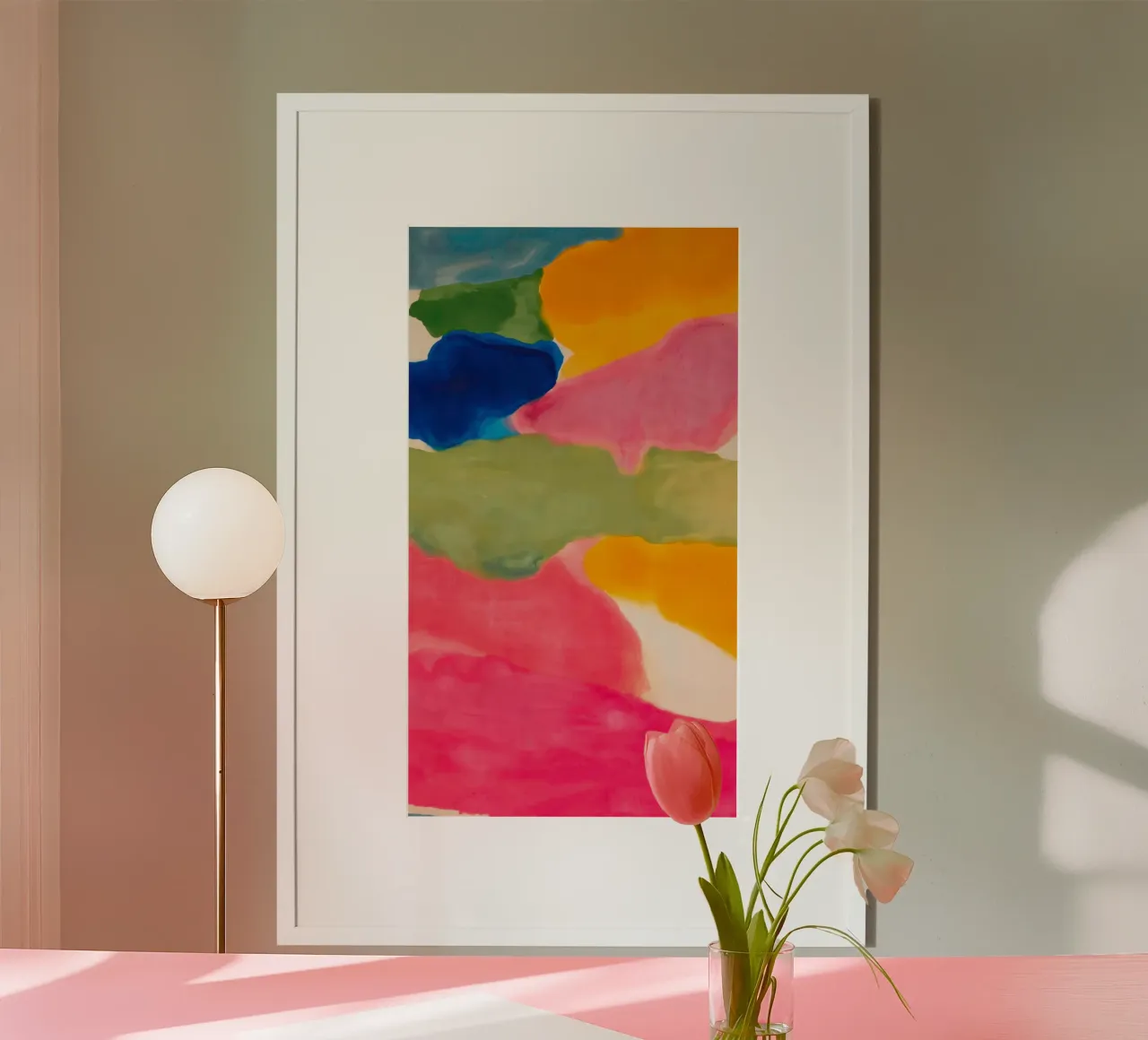 Helen Frankenthaler Tutti Frutti poster con telaio in legno da The Dillart