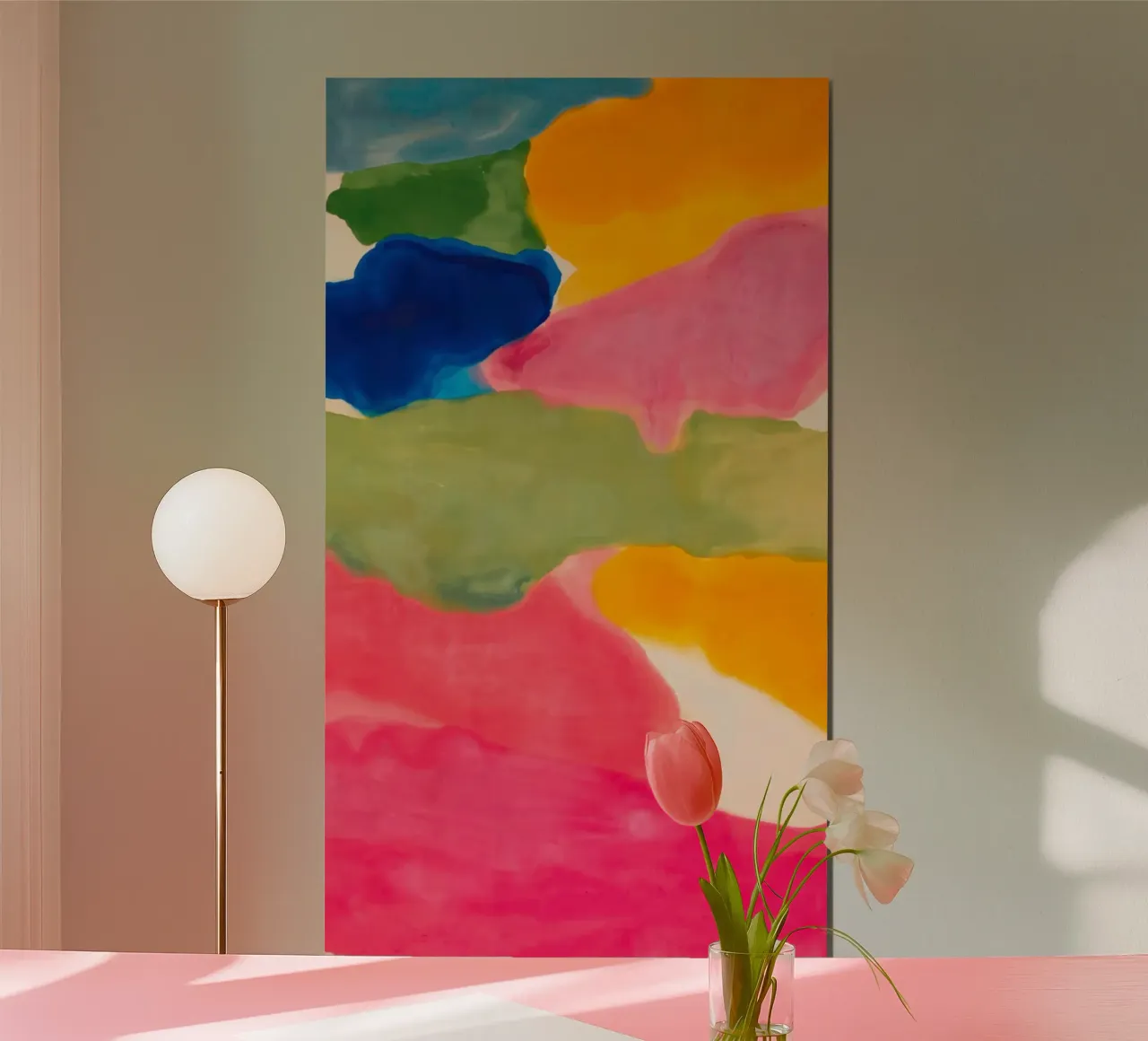 Helen Frankenthaler Tutti Frutti poster con telaio in legno da The Dillart