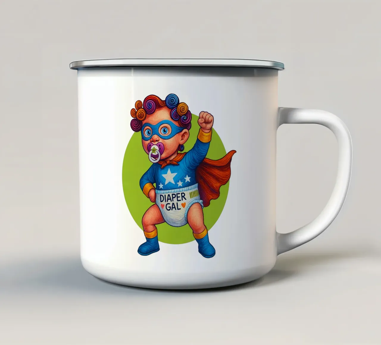 DIAPER GAL tazza in smalto da Vintage Van Gogh