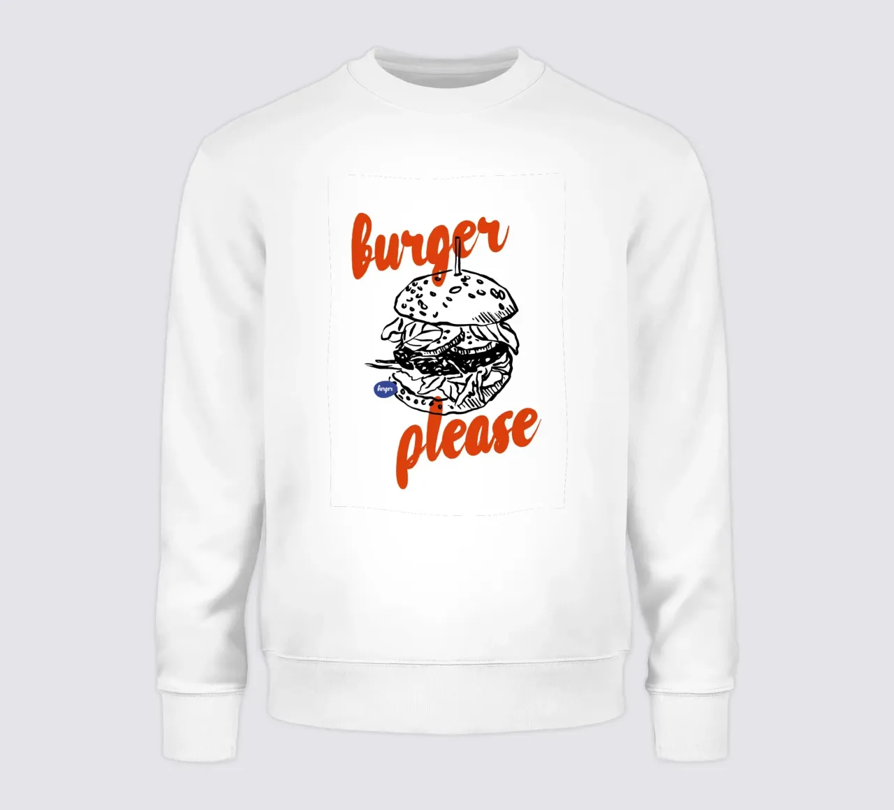 Boho Food 10 Burger Please felpa da Boho Print Collection