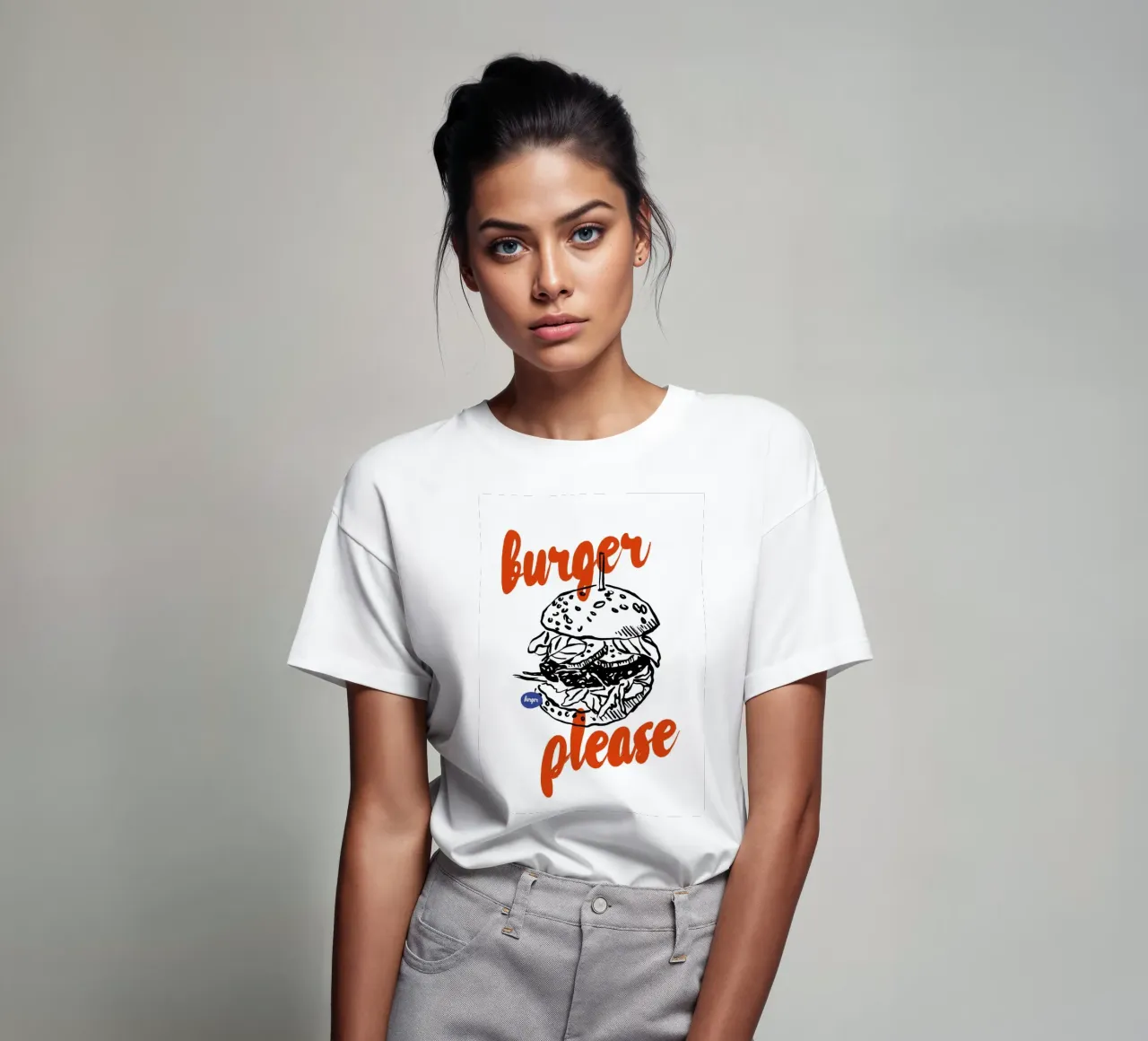 Boho Food 10 Burger Please t-shirt da Boho Print Collection