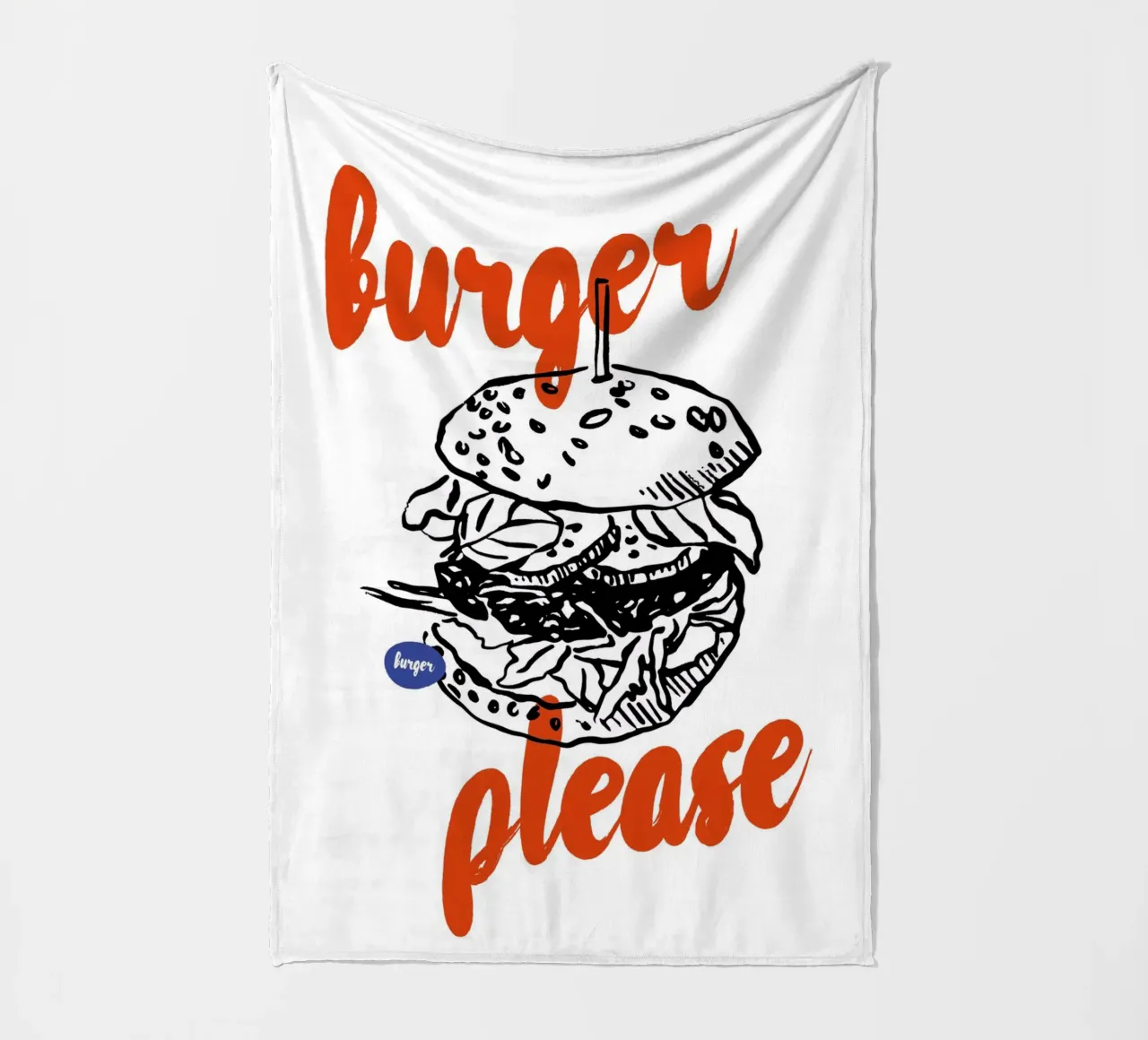 Boho Food 10 Burger Please coperta in pile da Boho Print Collection
