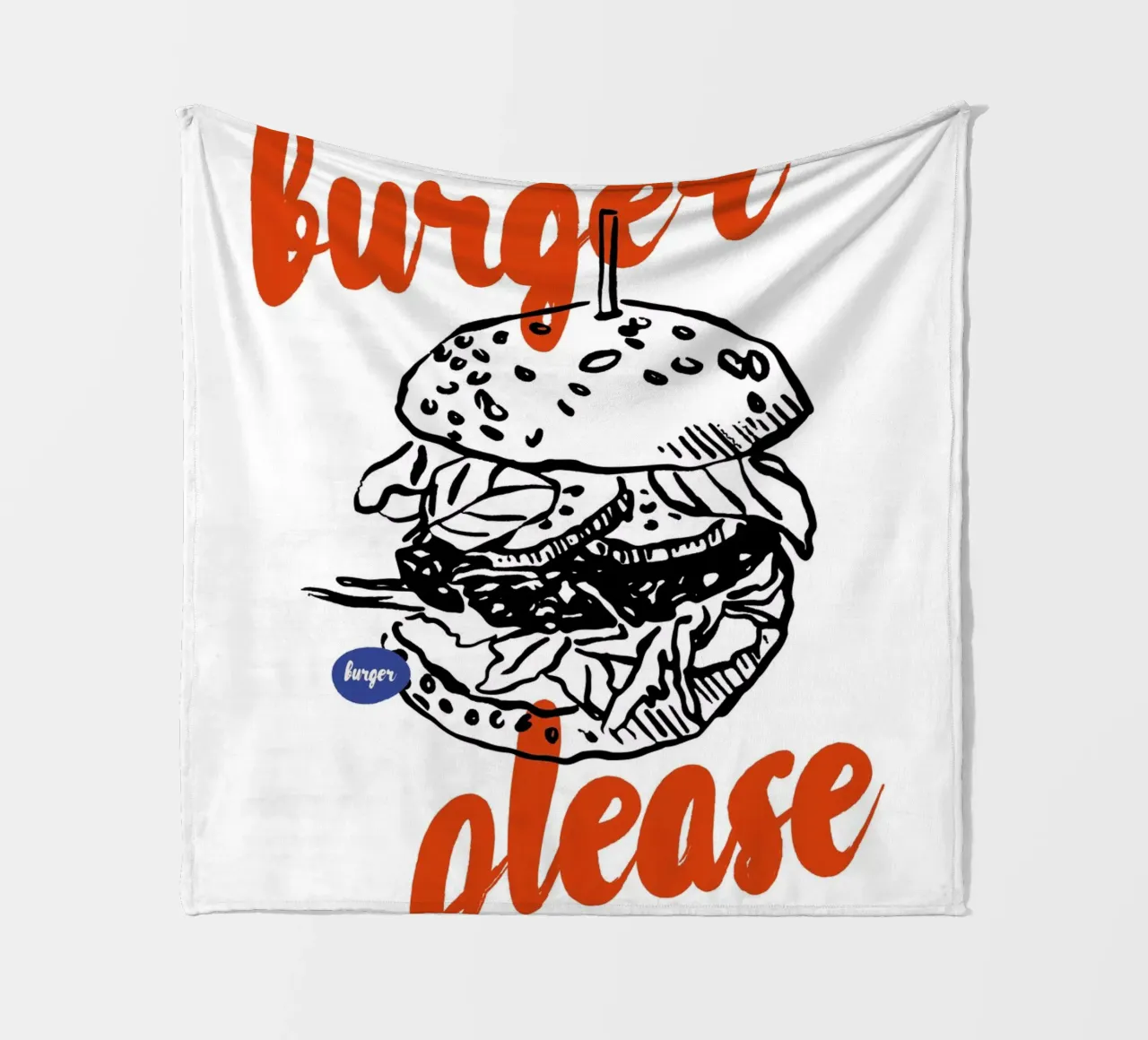 Boho Food 10 Burger Please coperta in pile da Boho Print Collection