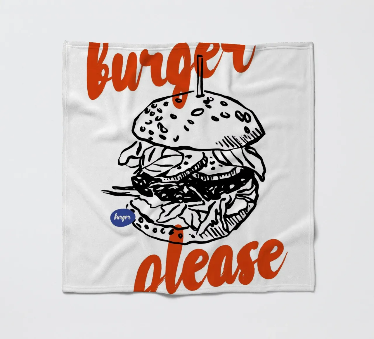 Boho Food 10 Burger Please coperta in pile da Boho Print Collection