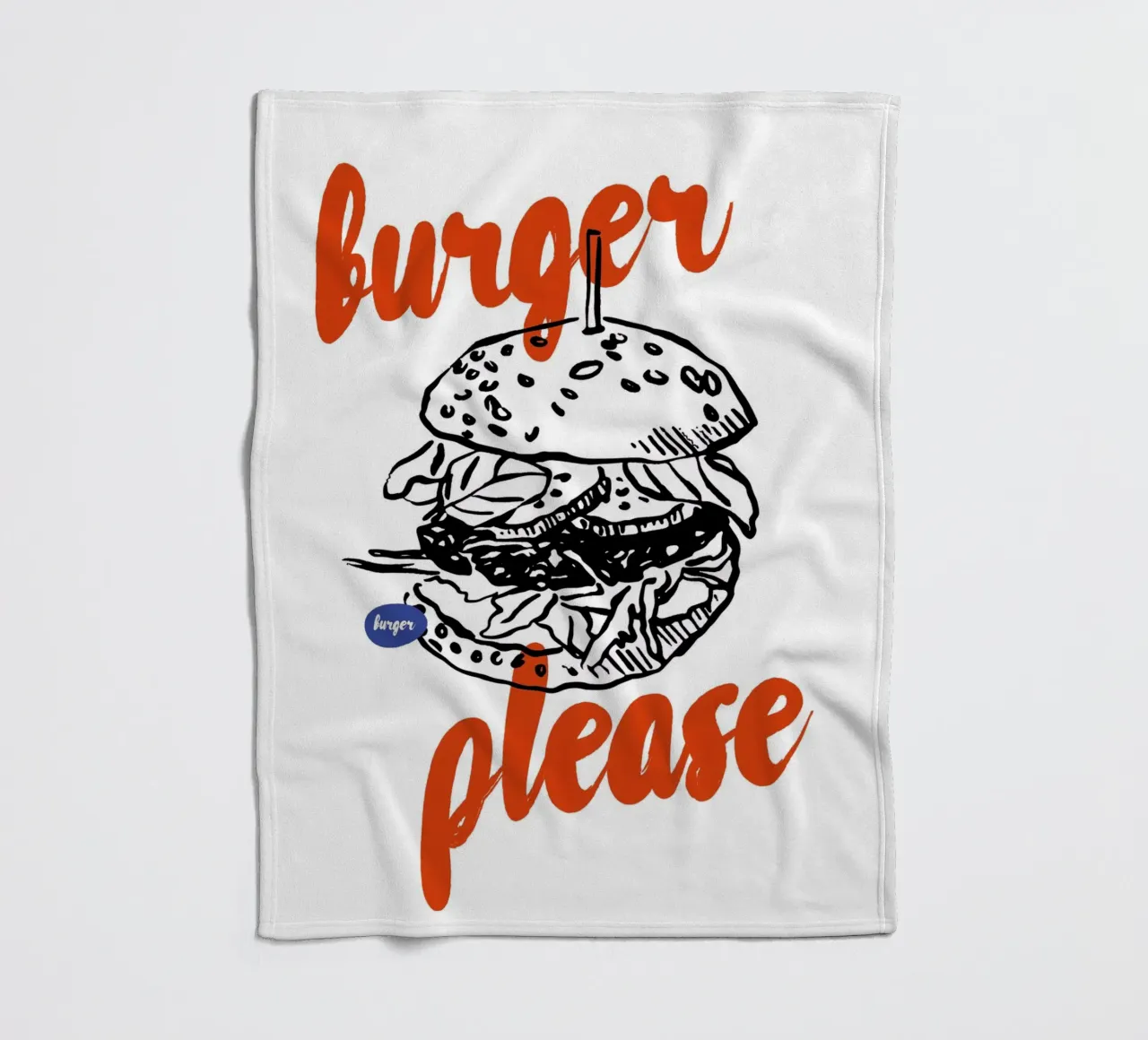 Boho Food 10 Burger Please coperta in pile da Boho Print Collection
