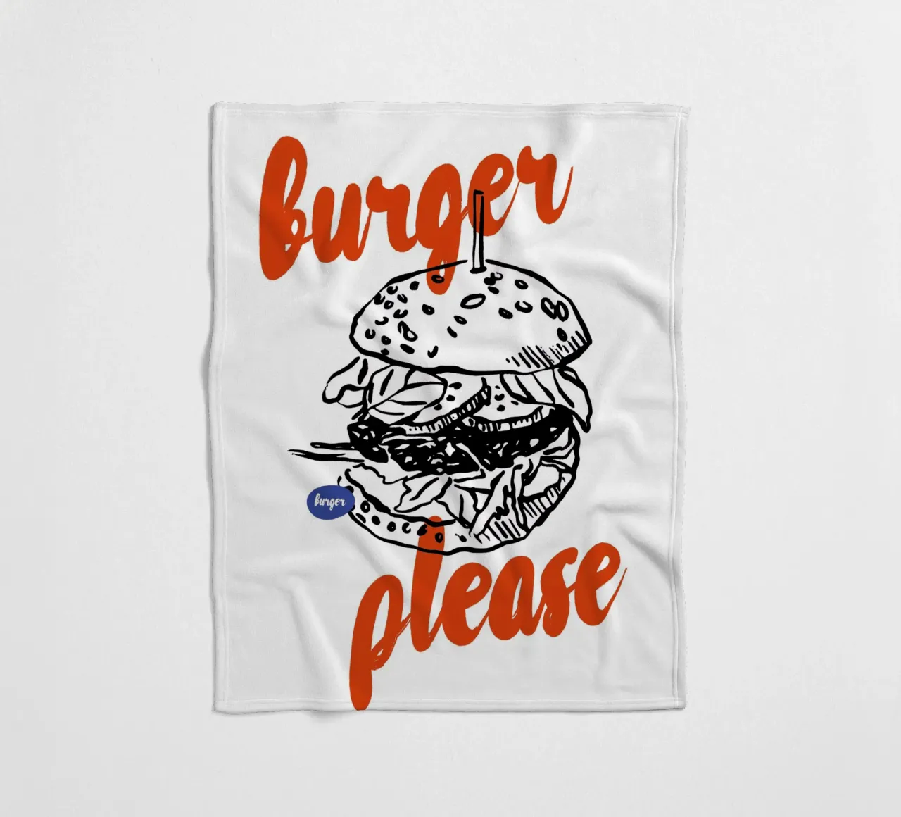 Boho Food 10 Burger Please coperta in pile da Boho Print Collection
