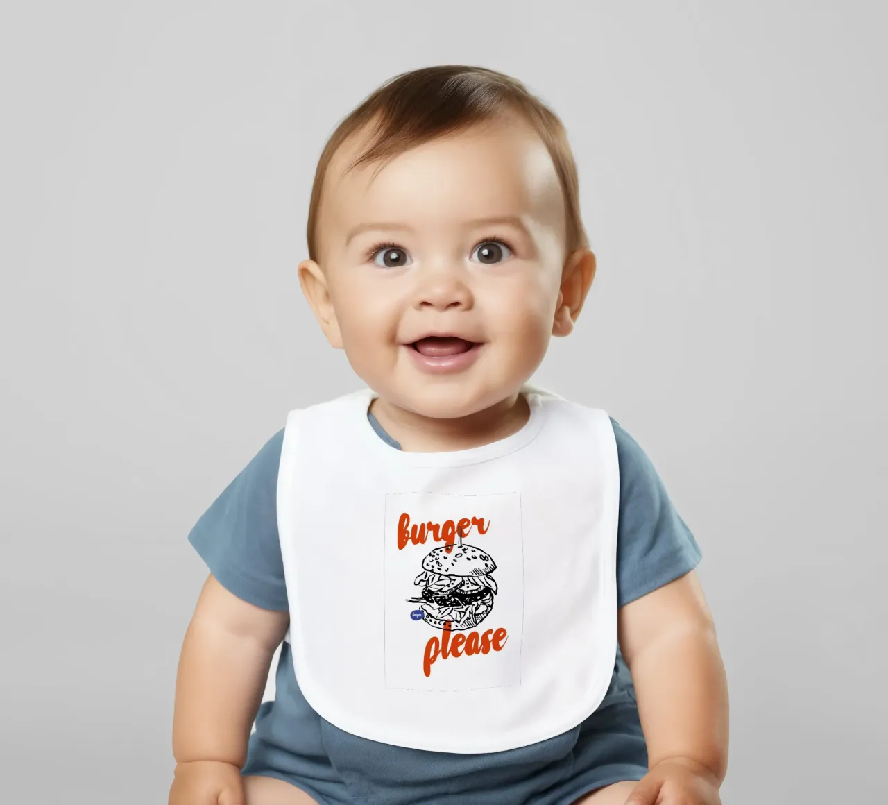 Boho Food 10 Burger Please bavaglino da Boho Print Collection