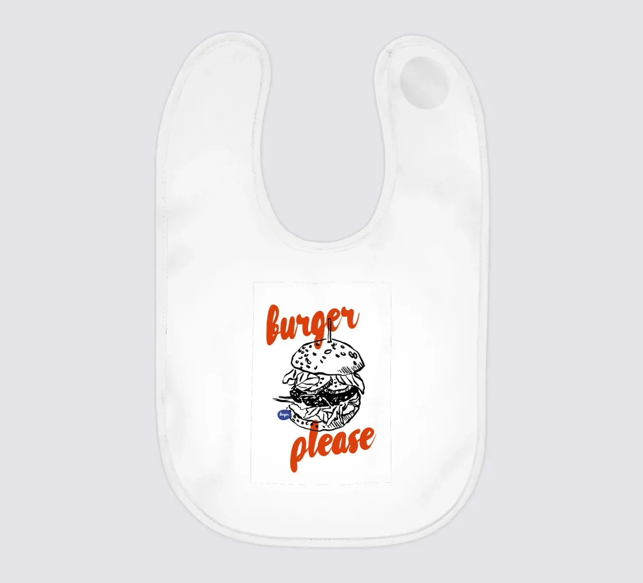 Boho Food 10 Burger Please bavaglino da Boho Print Collection