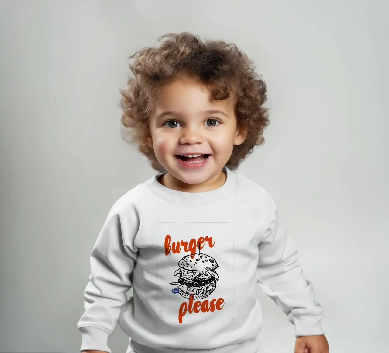 Boho Food 10 Burger Please felpa neonato da Boho Print Collection